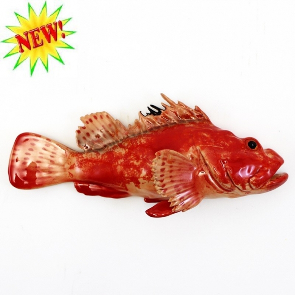 Pesce Ceramica Cipolla Rosso cm 28