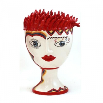 Testa Ceramica Siciliana Caltagirone peperoncino Donna cm 35