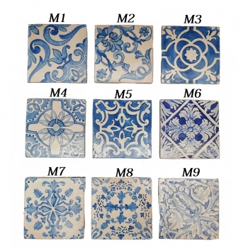 Piastrelle Ceramica Siciliana Blu 20 X 20