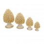 Pigne in Ceramica cm 10-25 Oro serie “Luxury White"- Varie Misure