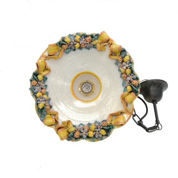 Lampadario ceramica  Limoni cm 35