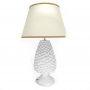 Sicilian Ceramic Lamp White Pine Cone