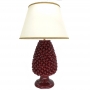 Lume Pigna Ceramica Siciliana Caltagirone Bordeaux cm 70