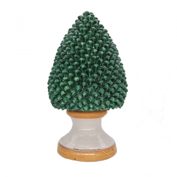 Pine Cone cm 50 in Sicilian Ceramic Green