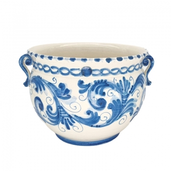 Sicilian Ceramic Blue Flower Pot Stand cm 30