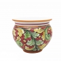 Sicilian Ceramic Red Flower Pot Stand cm 30