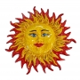 Sole in Ceramica Siciliana di Caltagirone Rosso cm 60