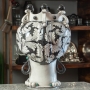 Head Vases Lady-Man Sicilian Ceramic "Moor's Head" from Caltagirone - Black - 42 cm