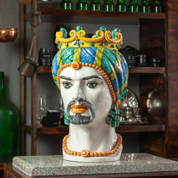 Caltagirone Ceramic Moor's Head Man cm 50