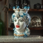 Head Vases Lady-ceramics Italy Sicily Caltagirone