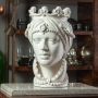 Testa di Moro Ceramica Siciliana Caltagirone  Donna Bianca cm 50