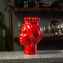 Testa Ceramica Siciliana di Caltagirone Rosso Donna cm 23