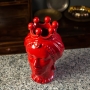 Testa Ceramica Siciliana di Caltagirone Rosso Donna cm 23