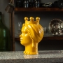 Testa Ceramica Siciliana di Caltagirone Giallo Donna cm 23