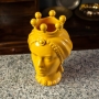 Testa Ceramica Siciliana di Caltagirone Giallo Donna cm 23