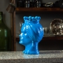 Testa Ceramica Siciliana Caltagirone  Blu Uomo cm 23