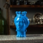 Testa Ceramica Siciliana di Caltagirone Blu Donna cm 23