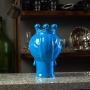 Testa Ceramica Siciliana di Caltagirone Blu Donna cm 23