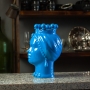 Testa Ceramica Siciliana di Caltagirone Blu Donna cm 23