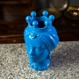 Testa Ceramica Siciliana di Caltagirone Blu Donna cm 23