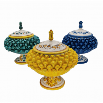 Porta biscotti Pigna in Ceramica Siciliana Caltagirone - Vari Decori