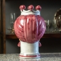Testa Ceramica Siciliana di Caltagirone Bordeaux Donna cm 23