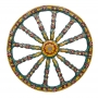 Ruota Carretto in Ceramica Siciliana di Caltagirone Verde cm 45