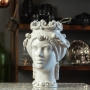 Testa di Moro Ceramica Siciliana Caltagirone Bianca Donna cm 35