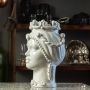 Testa di Moro Ceramica Siciliana Caltagirone Bianca Donna cm 35