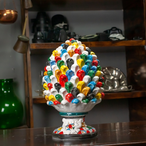 Pigna Ceramica Siciliana Caltagirone Multicolor cm 35