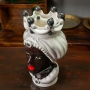 Teste di Moro Siciliane Ceramica Caltagirone Bianco Antico Donna-Uomo cm 35