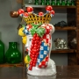 Teste di moro siciliane Ceramica Caltagirone Donna-Uomo Frutta cm 42