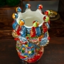 Head Vases - Lady-Man Sicilian Ceramic "Moorish Head" from Caltagirone 48 cm