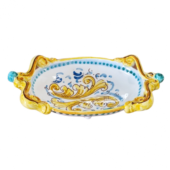 Caltagirone Sicilian Ceramic Yellow Centrepiece