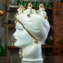 Testa di Moro in ceramica Siciliana di Caltagirone - Donna Uomo "Shine Luxury" 42 cm