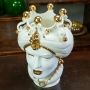 Testa di Moro in ceramica Siciliana di Caltagirone - Donna Uomo "Shine Luxury" 42 cm