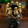 Caltagirone ceramic Vases Man Black and Gold cm 48