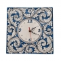 Orologio quadro in ceramica siciliana di Caltagirone Blu 30x30