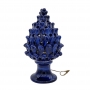 Lume Pigna Ceramica Siciliana Caltagirone Traforato Blu cm 45