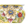 Sicilian Caltagirone Ceramic Flowerpot Yellow Floral 40 cm