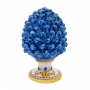 Pigna Ceramica Siciliana Caltagirone Blu Base Decorata cm 32