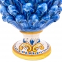Pigna Ceramica Siciliana Caltagirone Blu Base Decorata cm 32