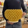 PORTAVASO PIGNA IN CERAMICA DI CALTAGIRONE GIALLO CM 30