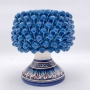 Portavaso pigna in ceramica siciliana di Caltagirone Blu H. 20 cm