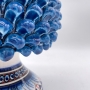 Portavaso pigna in ceramica siciliana di Caltagirone Blu H. 20 cm