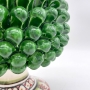 Portavaso pigna in ceramica siciliana di Caltagirone Verde Foglia H. 20 cm