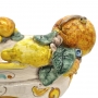 Centrotavola ceramica siciliana Caltagirone Giallo Frutta L. 39 cm