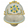 Fontana Murale Ceramiche Caltagirone Decoro Limoni