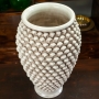 Portaombrelli Pigna Ceramica Siciliana Caltagirone Bianco Antico cm 50