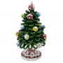 SICILIAN CERAMIC CHRISTMAS TREE CALTAGIRONE GREEN 30 CM